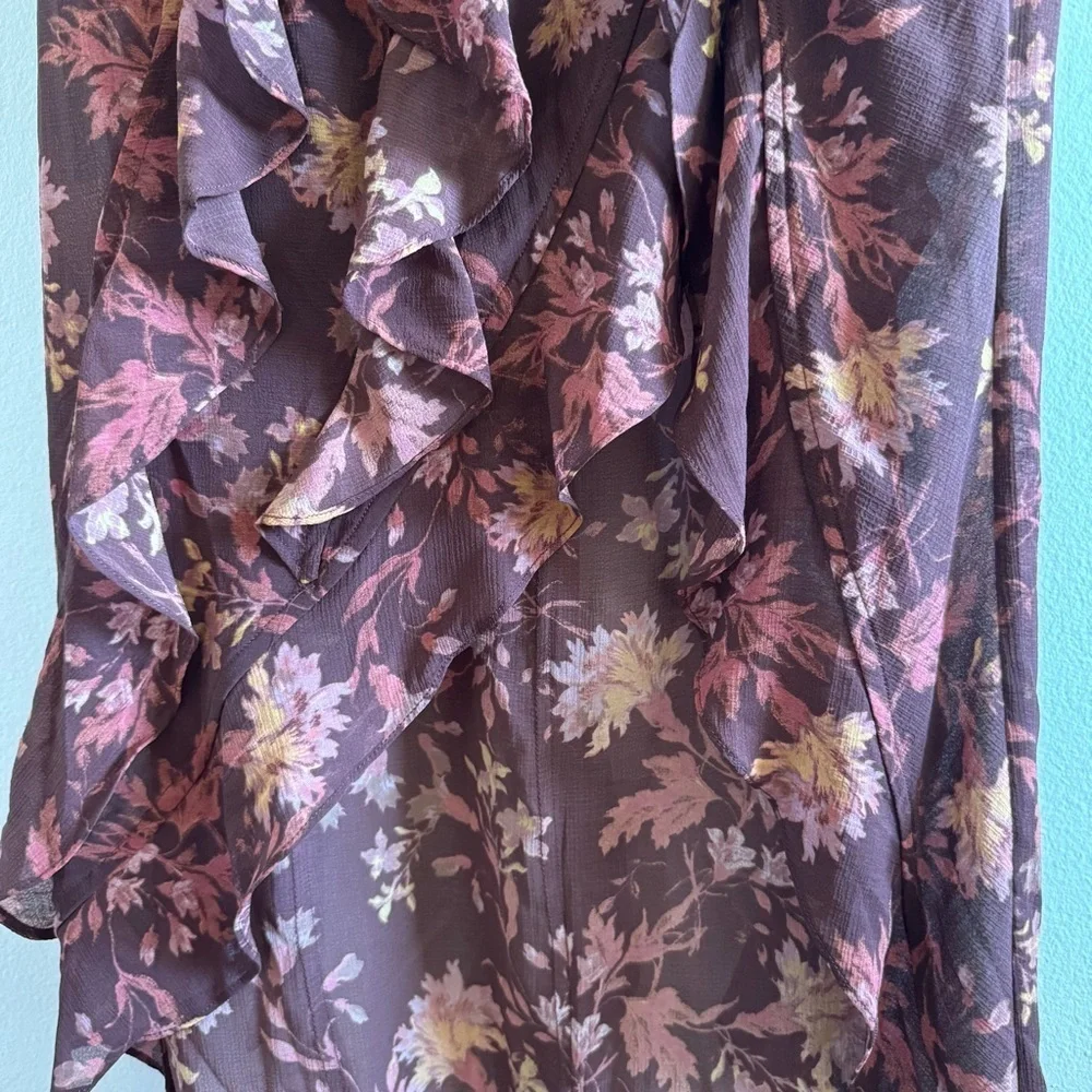 NWT Free People Floral Flounce Around Maxi Skirt 0 - Picture 11 of 13